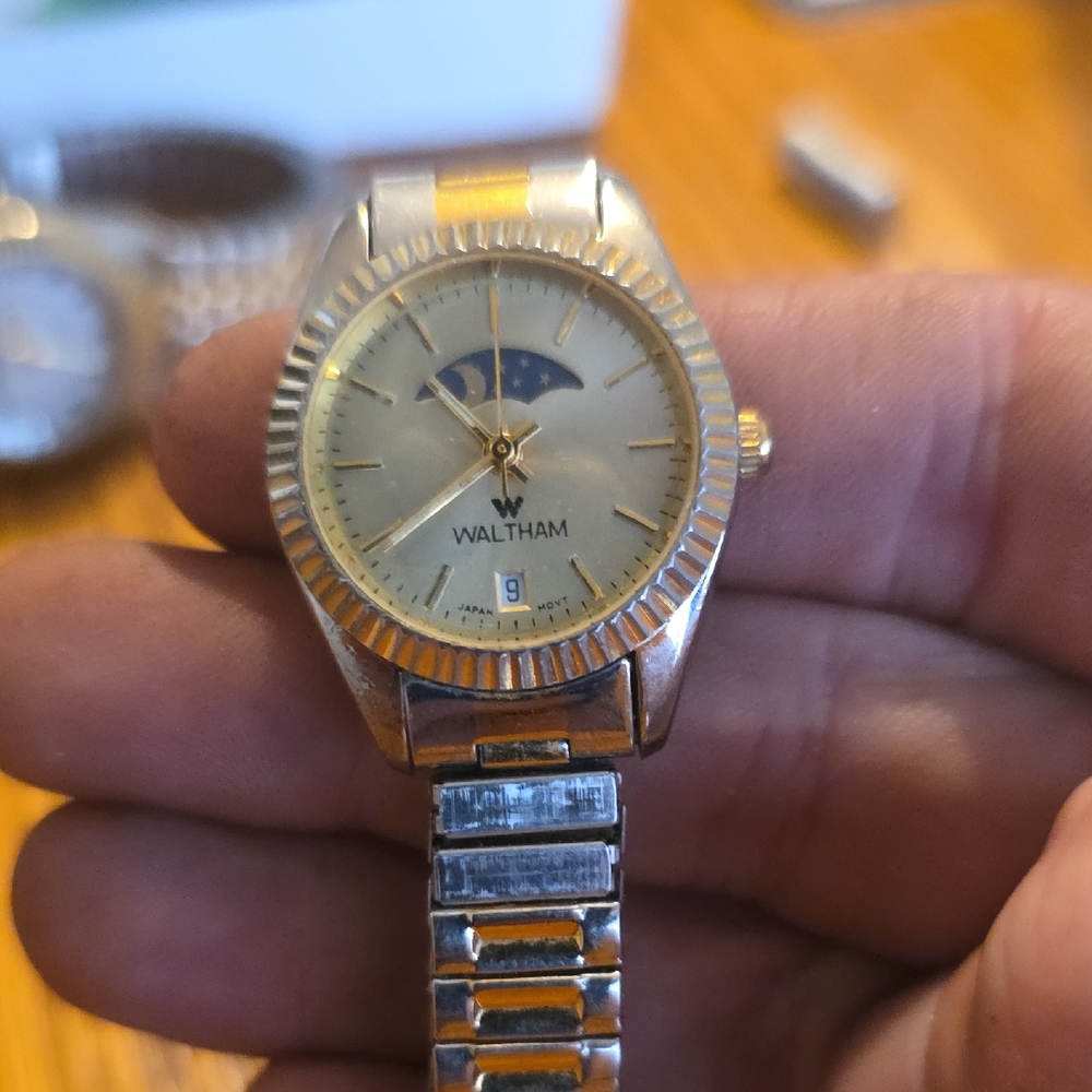 Waltham Silver and Gold Watch